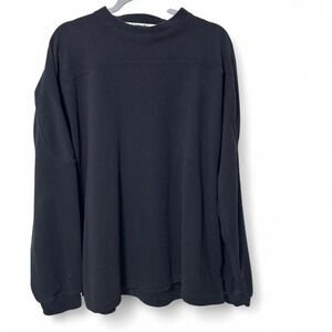 Woolrich Rugged Outdoorwear Black Fleece Pullover Mock Neck Men's Size L‎